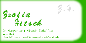 zsofia hitsch business card